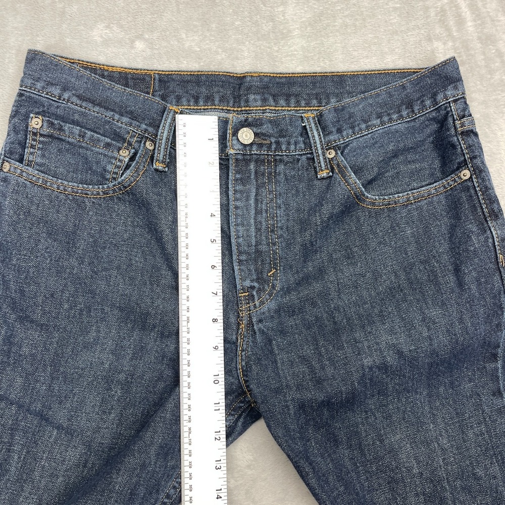 Levi's Jeans Mens 34x32 (34x28) Blue Denim 527 Dark Wash Americana Slim Bootcut - Picture 9 of 11